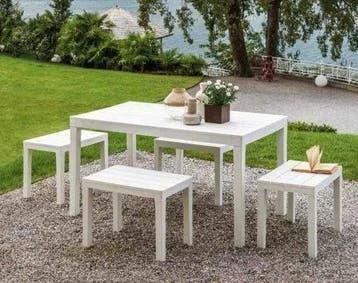 Dmora tuintafel Vasto, rechthoekig tafelblad, voor binnen..., Jardin & Terrasse, Tables de jardin, Ophalen of Verzenden