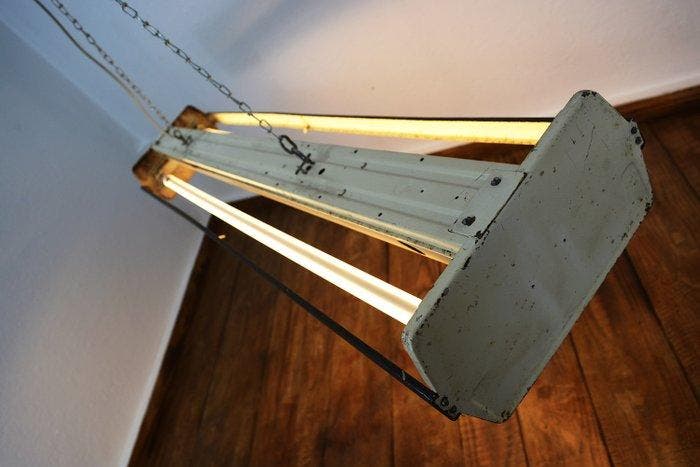 FAREL - Plafondlamp - Staal, Antiek en Kunst, Antiek | Wandborden en Tegels