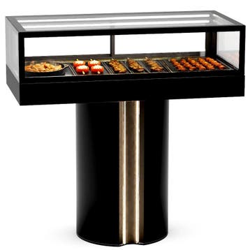 Warmhoudvitrine | INTEGRA T | Zwart | 60°C/70°C |, Verzenden, Nieuw in verpakking