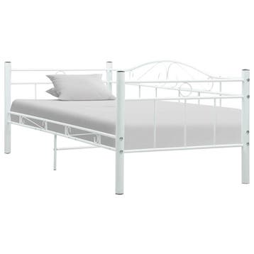 vidaXL Bedbank metaal wit 90x200 cm, Verzenden, Nieuw