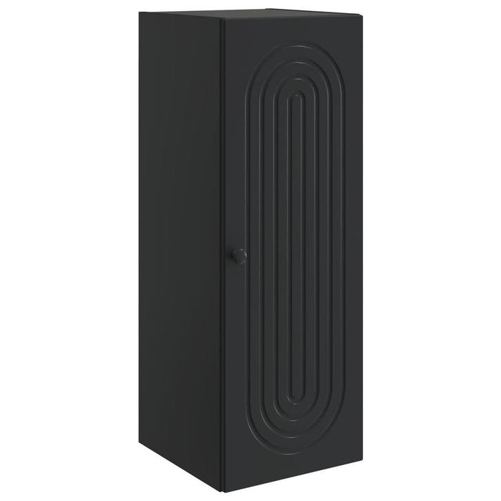 vidaXL Wandkast Zwart 33 x 34,5 x 90 cm Bewerkt hout, Huis en Inrichting, Kasten | Overige, Nieuw, Verzenden