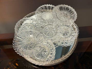 Val Saint Lambert - Tafelservies voor 6 (7) - Kristal, Antiek en Kunst