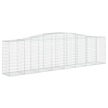 vidaXL Schanskorf gewelfd 400x50x100/120 cm gegalvaniseerd, Verzenden, Nieuw