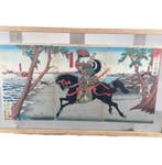 De samurai Kumagai Naozane van het Minamoto-clan bij de slag, Antiek en Kunst