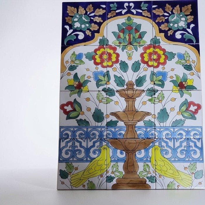 Carreau - Panneau mural en céramique tunisienne - 12, Antiek en Kunst, Kunst | Designobjecten