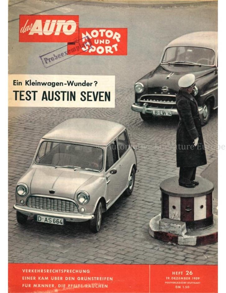 1959 DAS AUTO MOTOR UND SPORT MAGAZINE 26 DUITS, Boeken, Auto's | Folders en Tijdschriften