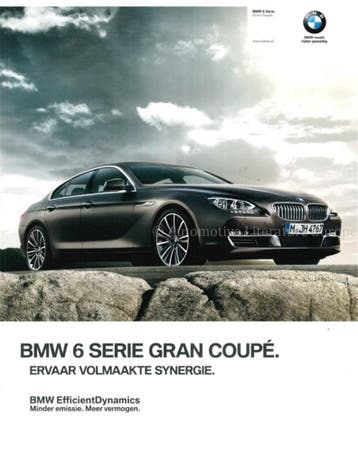 2014 BMW 6 SERIE GRAN COUPÉ BROCHURE NEDERLANDS, Nieuw
