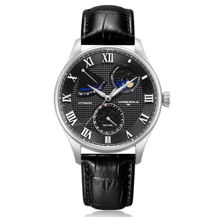 Antoine Nicolas 1986 - Londra Moon Phase - Zonder, Handtassen en Accessoires, Horloges | Heren