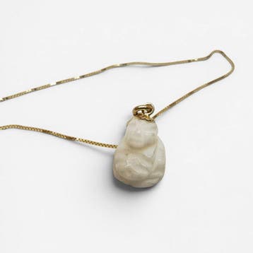 Koraal - Zilver - Ketting met hanger - met de hand, Antiek en Kunst