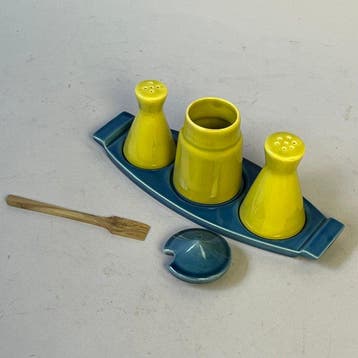 Peper- en zoutstel - Zeldzaam - Vintage Menagestel,, Antiek en Kunst