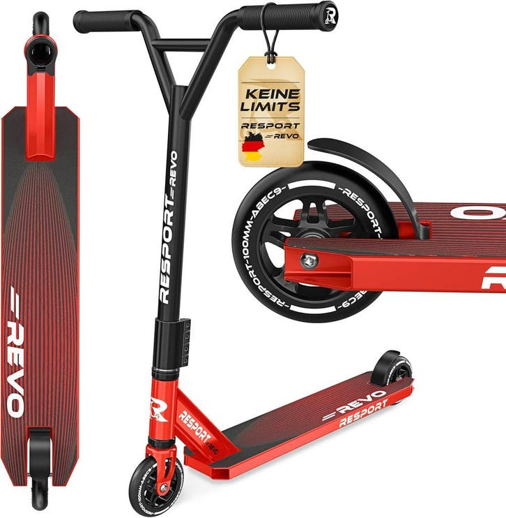 Stuntstep - Voor kinderen en volwassenen - Vouwbaar - Rood -, Fietsen en Brommers, Steps, Nieuw, Verzenden