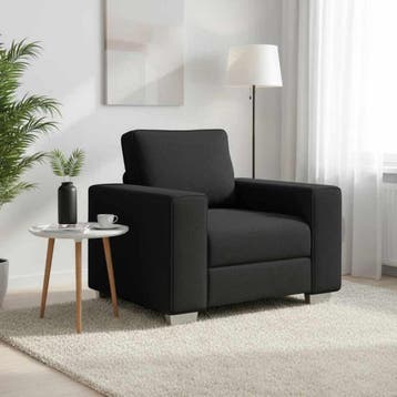 vidaXL Sofa Stoel Zwart 100 cm Stof, Verzenden