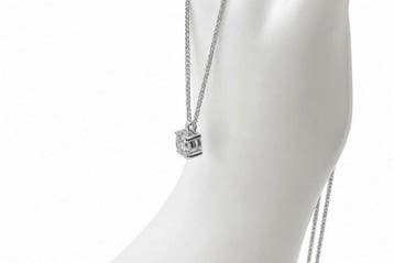Halsketting - 18 karaat Witgoud - 1.25ct. tw. Diamant, Handtassen en Accessoires, Kettingen, Nieuw