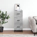 vidaXL Dressoir 34,5x34x90 cm bewerkt hout betongrijs, Huis en Inrichting, Kasten | Dressoirs, Verzenden, Nieuw