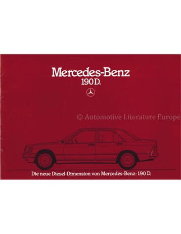 1983 MERCEDES BENZ 190D BROCHURE DUITS