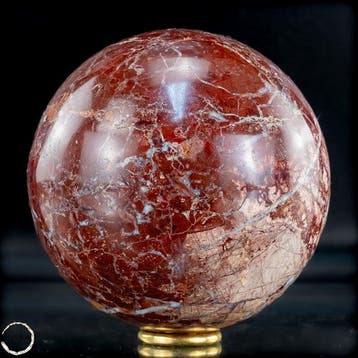 Natuurlijk zeldzame rode jaspis-kwarts Sphere, Himalaya-