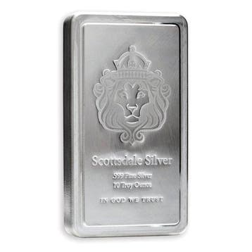 10 Onces troy - Argent .999 - 10 oz Scottsdale Stacker .999
