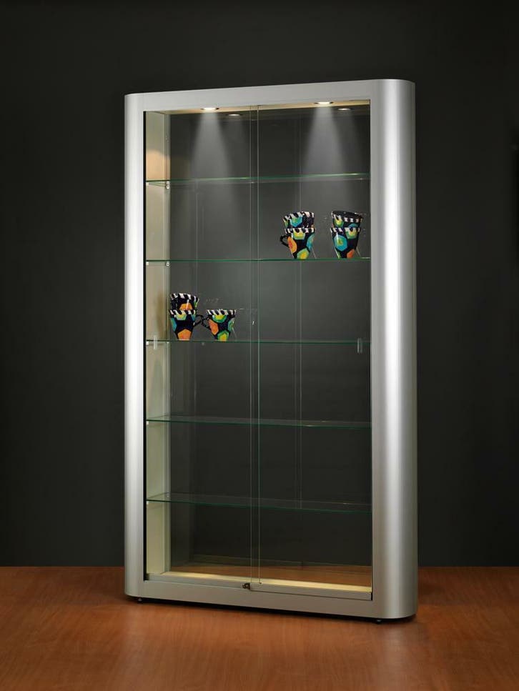 *TIP*  Luxe vitrinekast aluminium 118,6 cm met brede randen, Articles professionnels, Aménagement de Bureau & Magasin | Commerce & Inventaire