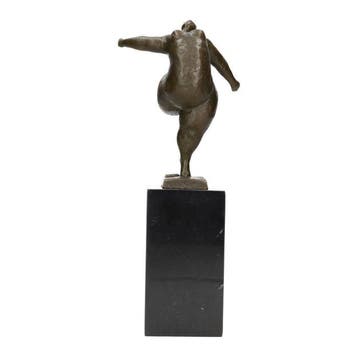 Beeldje - Dancing lady - Brons, Marmer, Antiek en Kunst