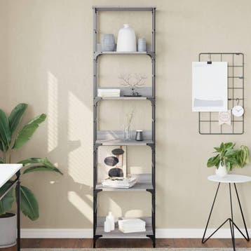 vidaXL Boekenrek 50x33x188,5 cm bewerkt hout grijs sonoma, Verzenden