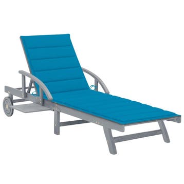 vidaXL Ligbed met kussen massief acaciahout, Verzenden, Nieuw