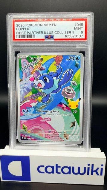 Pokémon - 1 Graded card - Popplio [First Partner