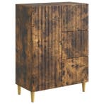 vidaXL Dressoir met lade Gerookt eiken 66 x 34,5 x 90 cm, Verzenden