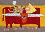 Hoang A (1984) - Le Buffle rouge 100 140 cm