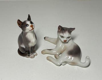 Dahl Jensen Porcelain Company - Beeldje - Cats #1329 #1005
