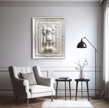 Artxlife - White & Gold Baroque Kaws, Nieuw