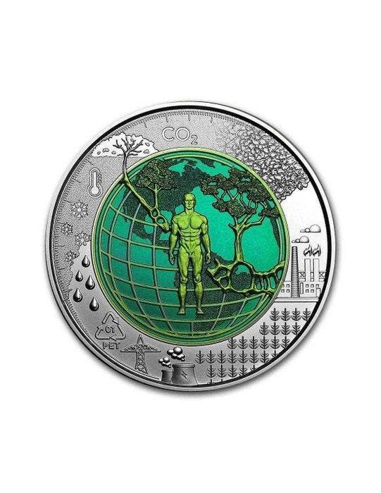 Oostenrijk. 25 Euro 2018 Anthropozän NIOB (Zonder, Postzegels en Munten, Munten | Europa | Niet-Euromunten