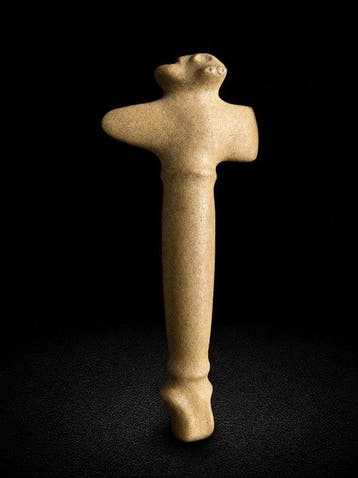 Taíno-cultuur 10e tot 15e eeuw n.Chr. 21,5 cm kalksteen, Antiek en Kunst