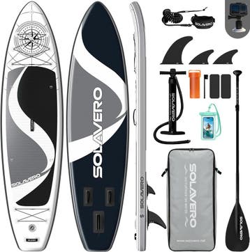 SOLAVERO 350cm opblaasbaar stand-up paddleboard met hoogwaar, Verzenden, Nieuw