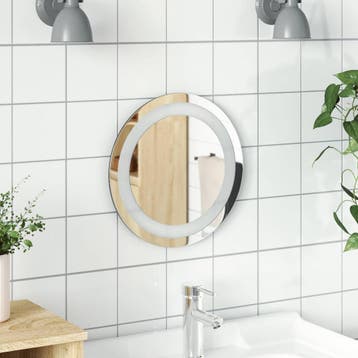 vidaXL LED Badkamerspiegel met spiegel Transparant Ø 30 cm, Verzenden, Nieuw