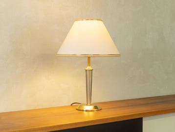 W.S.B. - Lampe de table - Laiton, Chrome - Lampe de table