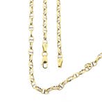 Bicolor gouden fantasieschakel ketting; Midas, Ophalen of Verzenden