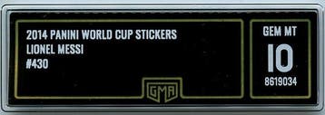 Panini - 2014 - World Cup - GMA 10 - Gem Mint - Lionel Messi