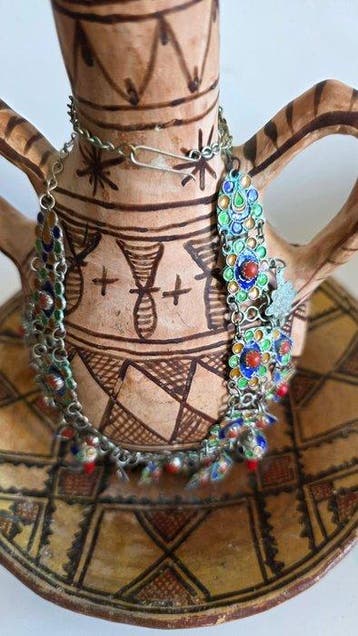 Pot - poterie berbère - Argile, Acier - Poterie kabyle, Antiek en Kunst