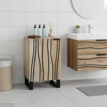 vidaXL Wastafel kabinet voor de badkamer Wit 38 x 33,5 x 58, Verzenden, Nieuw