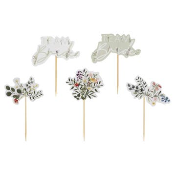 Team Bride Cupcake Toppers 12st, Verzenden, Nieuw