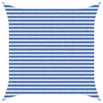 vidaXL Zonneschaduwzeil Blauw en Wit 3,6 x 3,6 m HDPE, Verzenden, Nieuw