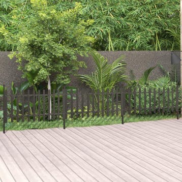 vidaXL Hek met palen 3 st 614x80 cm HKC, Tuin en Terras, Verzenden, Nieuw