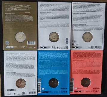 Portugal. 2 Euro 2019/2022 (6 coincards) (Sans prix de