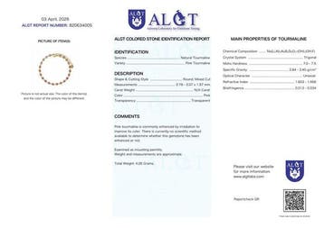 Zonder minimumprijs - Armband Zilver - Toermalijn -, Nieuw