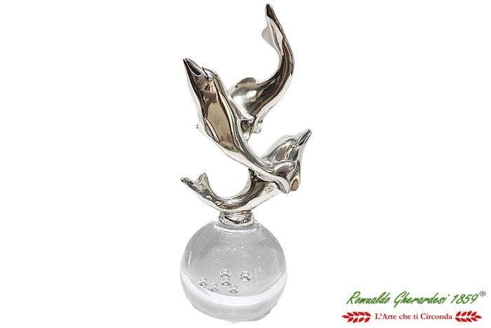 Giuliano Ottaviani opera in lastra argento 800 - sculptuur,, Antiquités & Art, Antiquités | Argent & Or