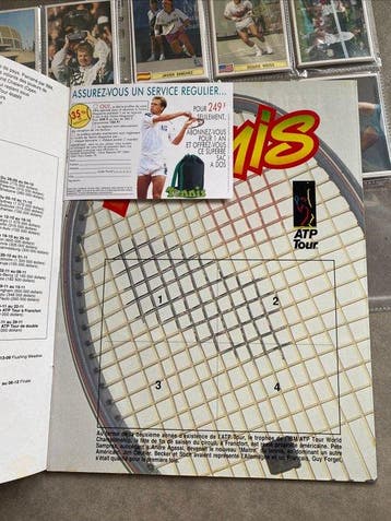 1992 Panini ATP Tour Tennis Empty album + complete loose