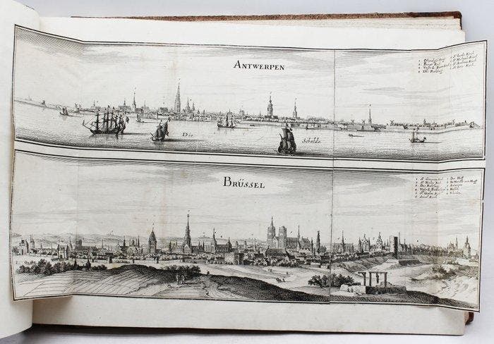 Merian - Topographia Circuli Burgundici - 1654, Antiquités & Art, Antiquités | Livres & Manuscrits