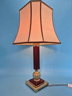 Klassische Tisch Lampe – Edles Holz & Messing Design - Lampe