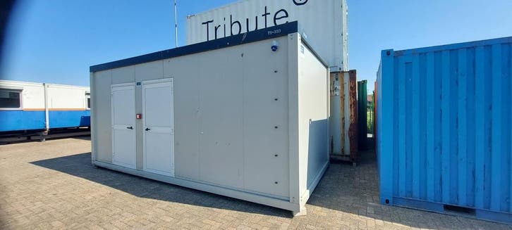 Sanitaire unit D-H 6x3m. TS-333 TE KOOP, Articles professionnels, Machines & Construction | Abris de chantier & Conteneurs, Enlèvement ou Envoi