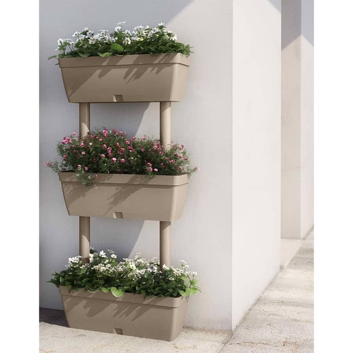 vidaXL Plantenbakken 6 st 100 cm taupe, Tuin en Terras, Bloempotten, Nieuw, Verzenden